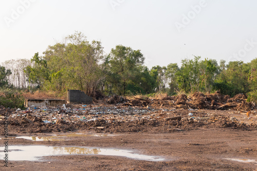 brown dirt on construction site at Thailand