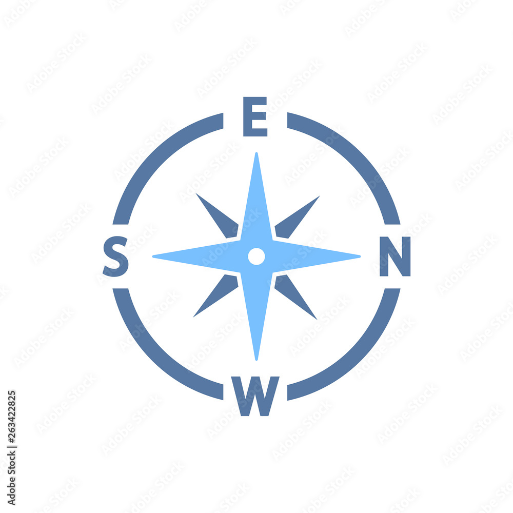 Simple Illustration of Compass Icon Simple Illustration of Compass Icon