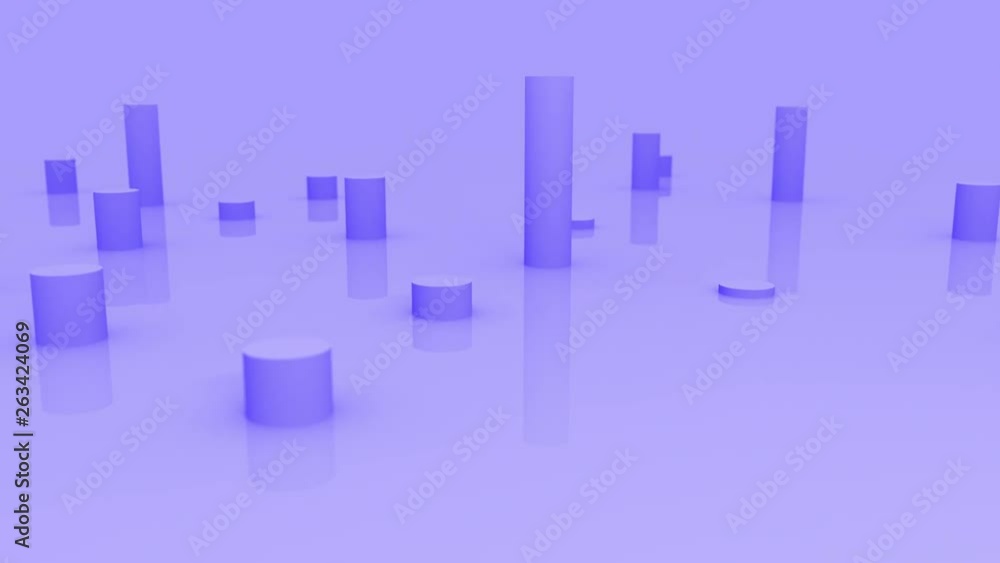 Abstract 3D cylinders waves on pastel background animation. Creative shapes objects 4k looping footage. Set of 6 different colors. Abstract 3D cylinders waves on pastel background animation. Creative shapes objects 4k looping footage. Set of 6 different colors.