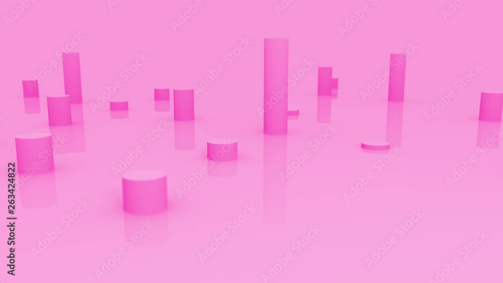 Abstract 3D cylinders waves on pastel background animation. Creative shapes objects 4k looping footage. Set of 6 different colors. Abstract 3D cylinders waves on pastel background animation. Creative shapes objects 4k looping footage. Set of 6 different colors.