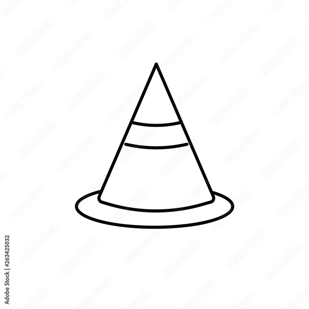 Cone icon vector isolated on white background Cone icon vector isolated on white background