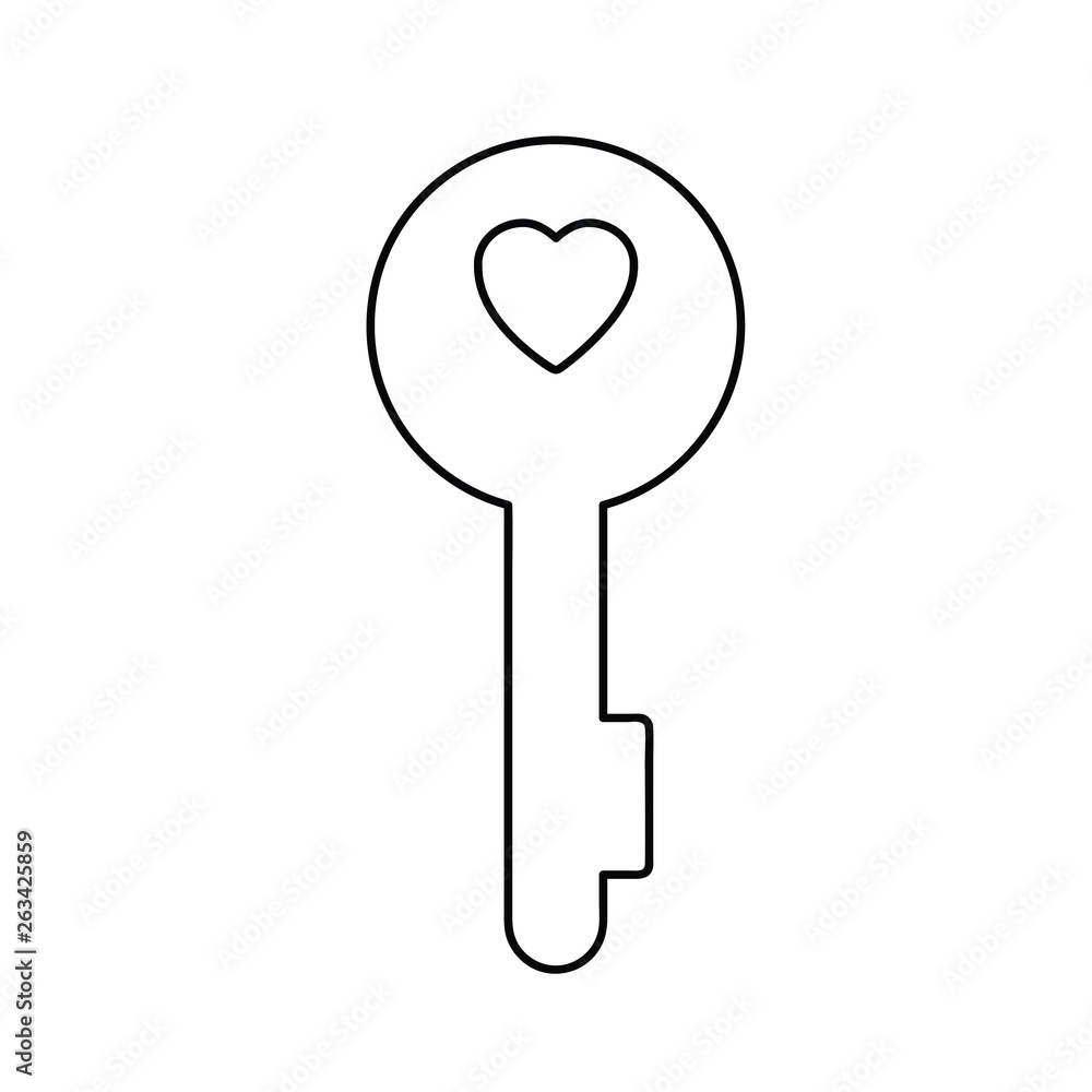 Old key outline icon. linear style sign for mobile concept and web design. Key simple line vector icon. Password symbol Old key outline icon. linear style sign for mobile concept and web design. Key simple line vector icon. Password symbol