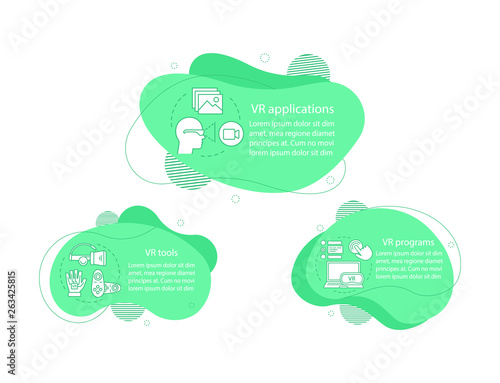 Virtual reality concept illustrations