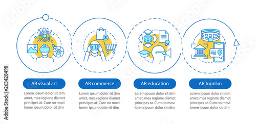 Augmented reality applying vector infographic template