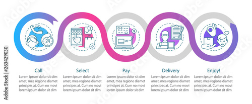 Online shopping vector infographic template