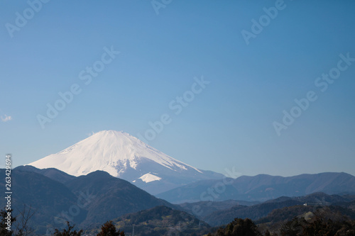 大観山から見た富士山 芦ノ湖