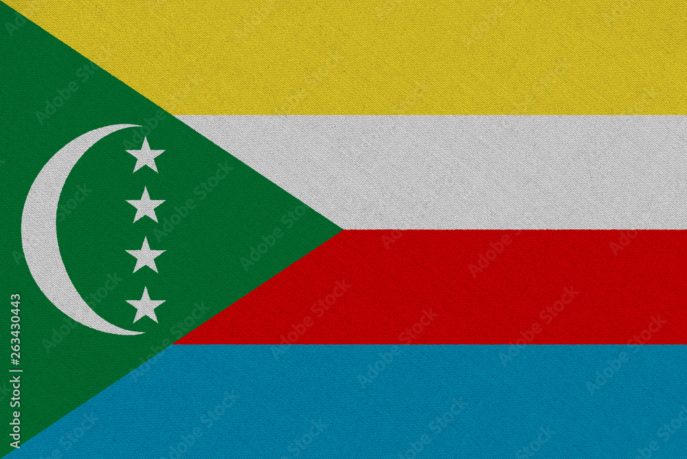 Comoros fabric flag