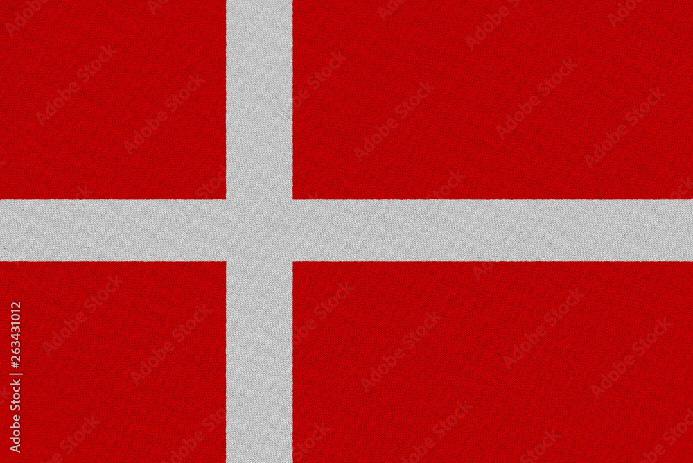 Obraz premium Denmark fabric flag