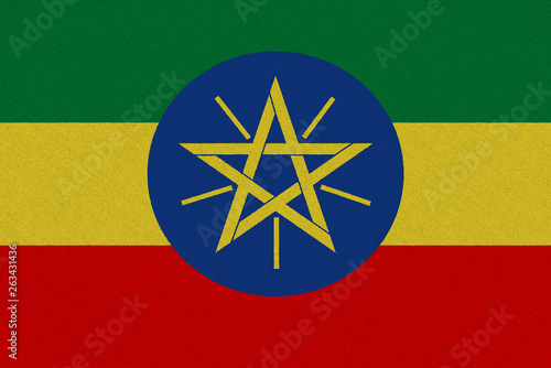 Ethiopia fabric flag