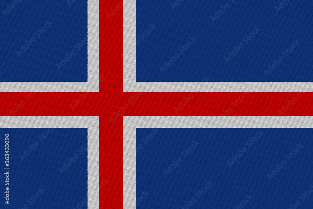 Fototapeta premium Iceland fabric flag