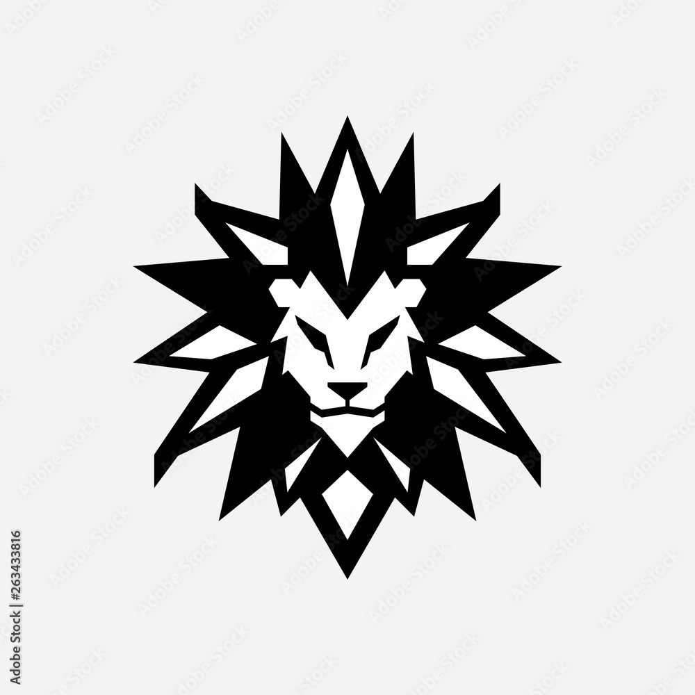 Obraz premium Lion Head Logo Vector