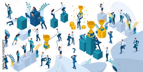 Isometric People in Motion, Young Entrepreneurs