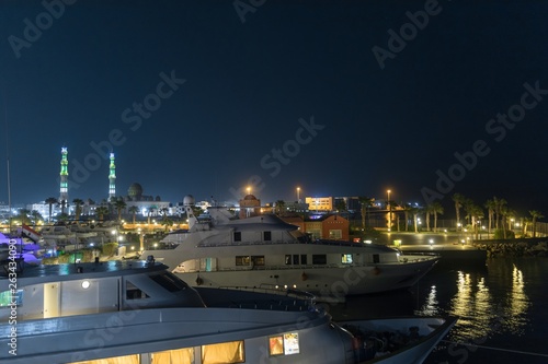 Port at the Red Sea night phot © Sved Oliver