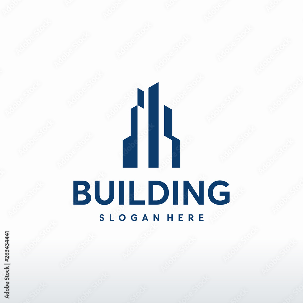 Simple building logo designs vector, City Tower Logo tmeplate