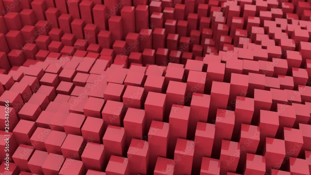 Abstract 3D cubes waves background animation. Creative shapes objects 4k looping footage. Set of 7 different colors. Abstract 3D cubes waves background animation. Creative shapes objects 4k looping footage. Set of 7 different colors.