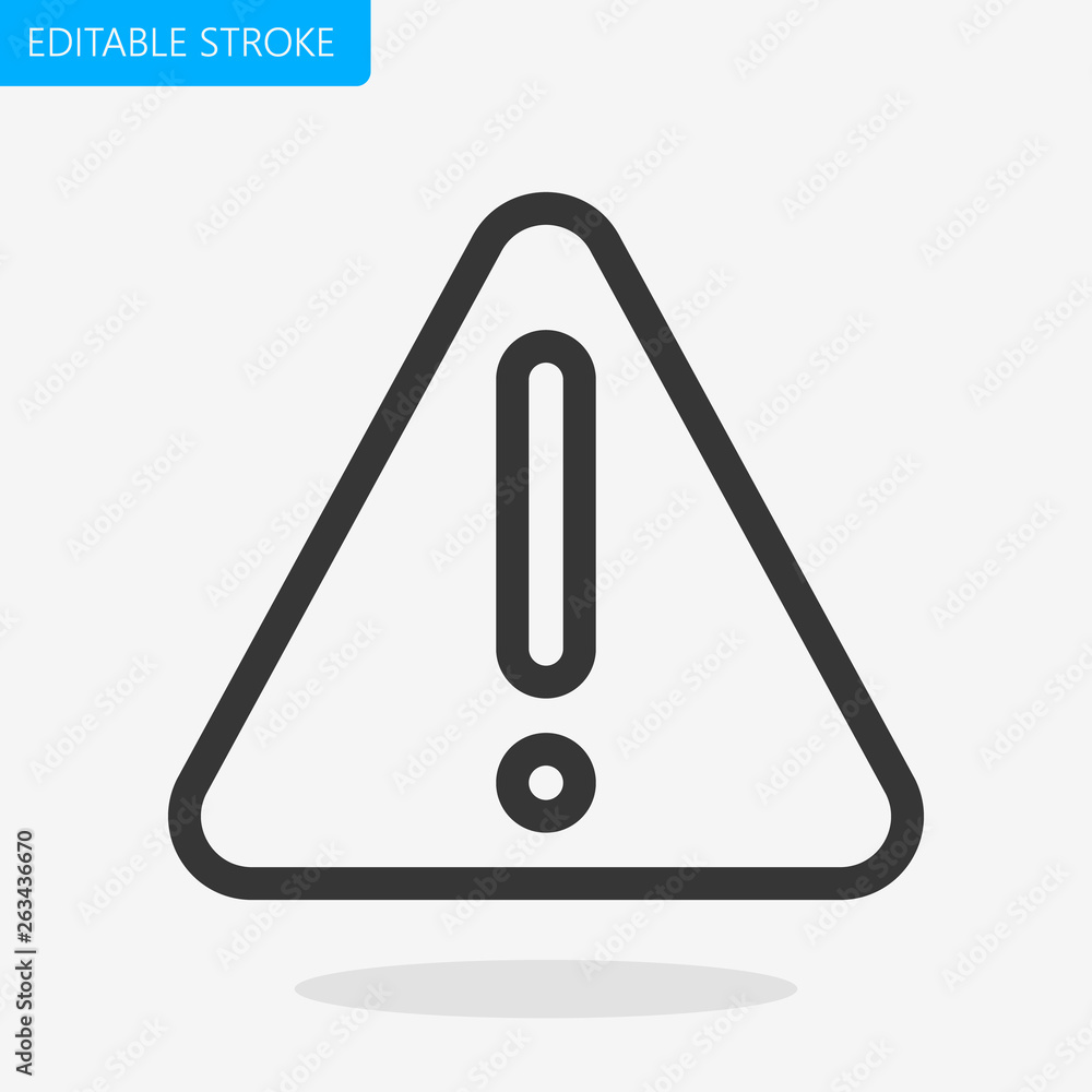 Danger Sign Icon Editable Stroke Pixel Perfect Vector Danger Sign Icon Editable Stroke Pixel Perfect Vector