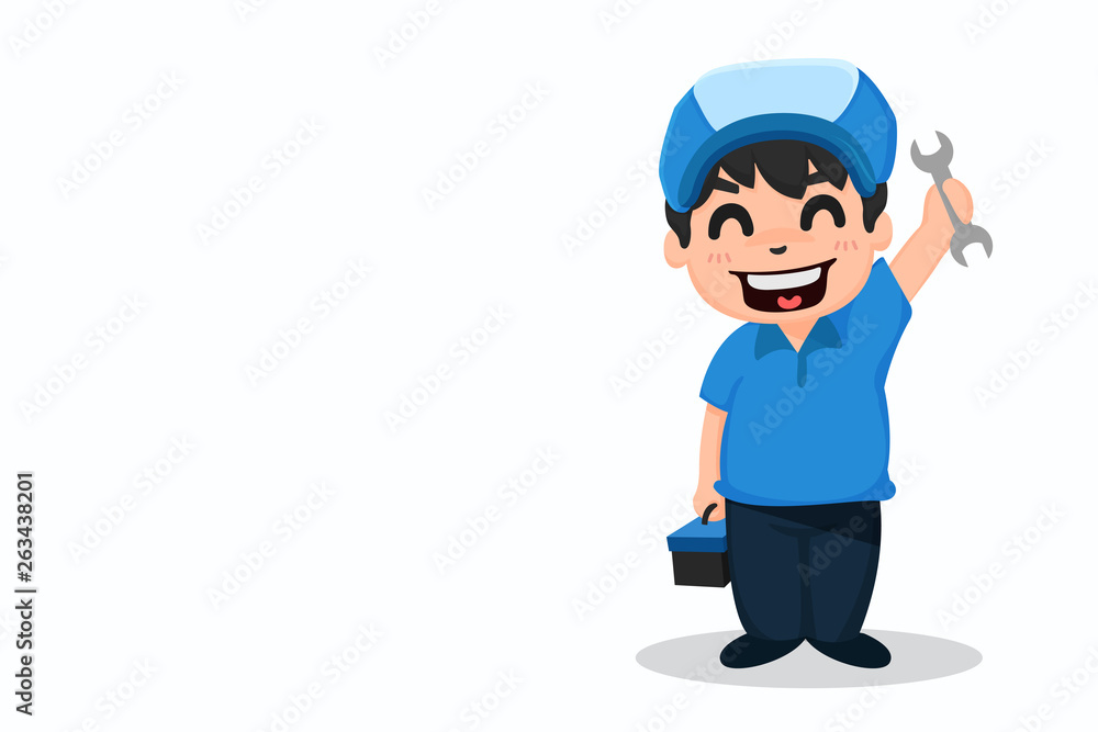 Repairman and tool Happy to serve you happily. Repairman and tool Happy to serve you happily.