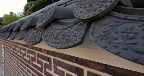 roof korean style Jeonju Hanok Village photo