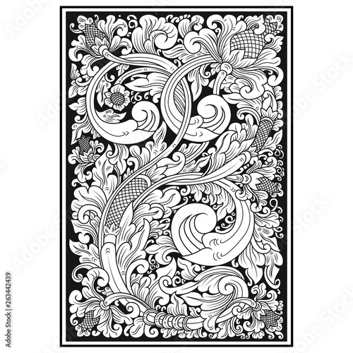 carved openwork pattern. indonesia motif. Pattern suitable for laser cutting, plotter cutting or printing