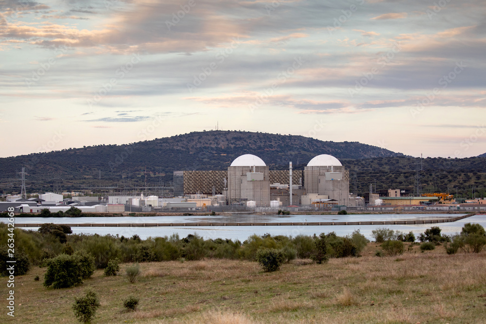 Fototapeta premium Nuclear power plant in the center of Spain