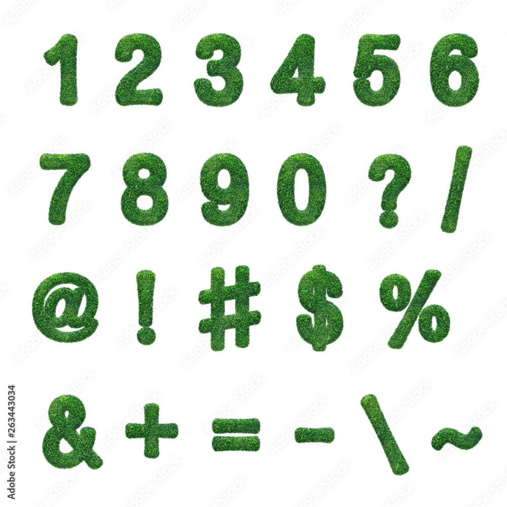 grass numbers and special character grass numbers and special character