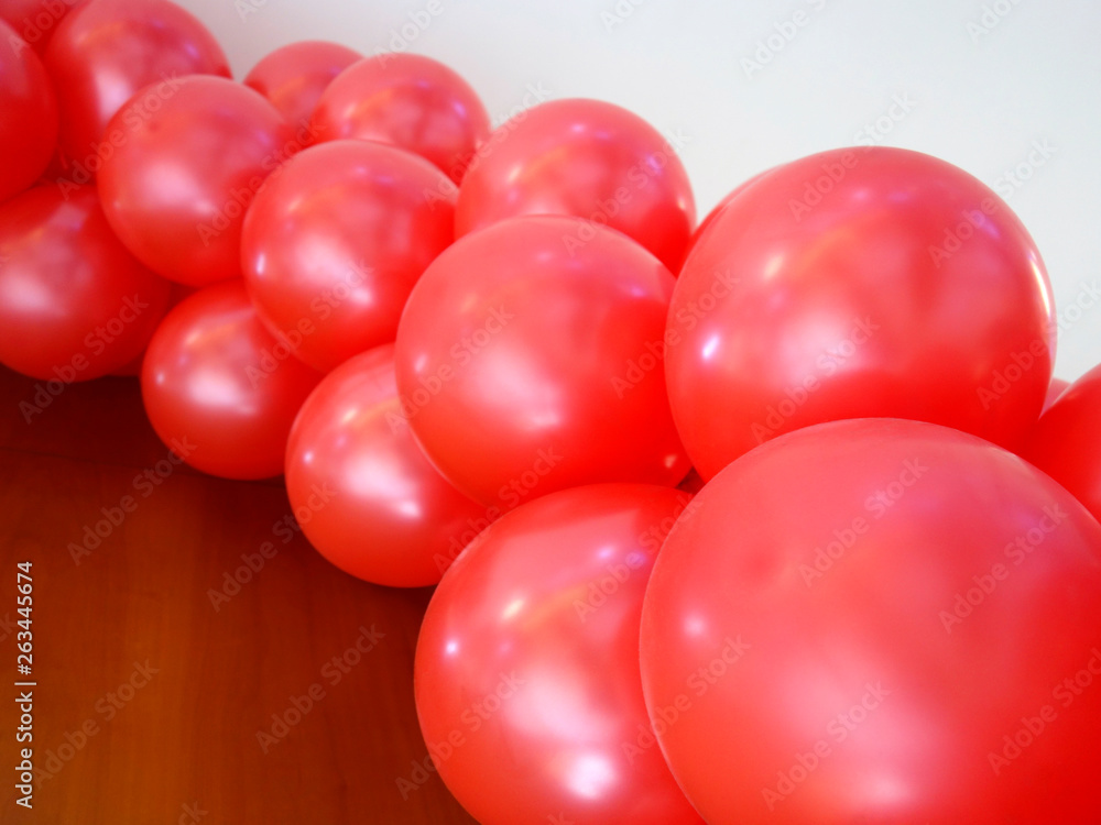 red interconnected balloons red interconnected balloons