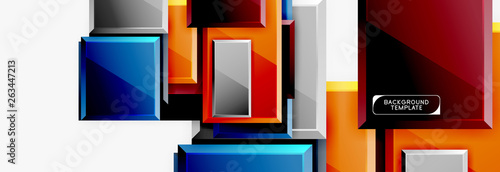 Minimal square banner abstract background