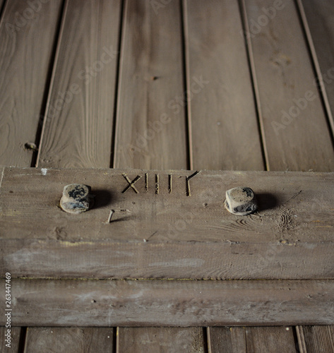 Canvas Print Legend in Wood of a Barrack