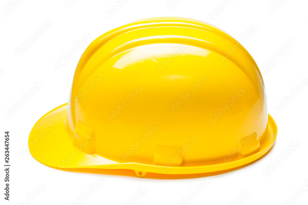 Fototapeta premium construction yellow helmet isolated on white background