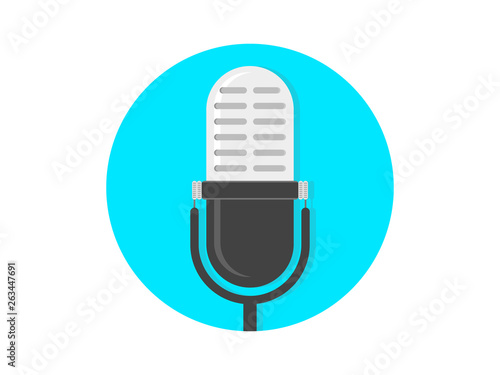 Retro microphone Illustration Vector Icon