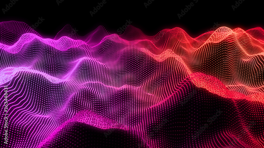 Music abstract background. Equalizer for music, showing sound waves ...