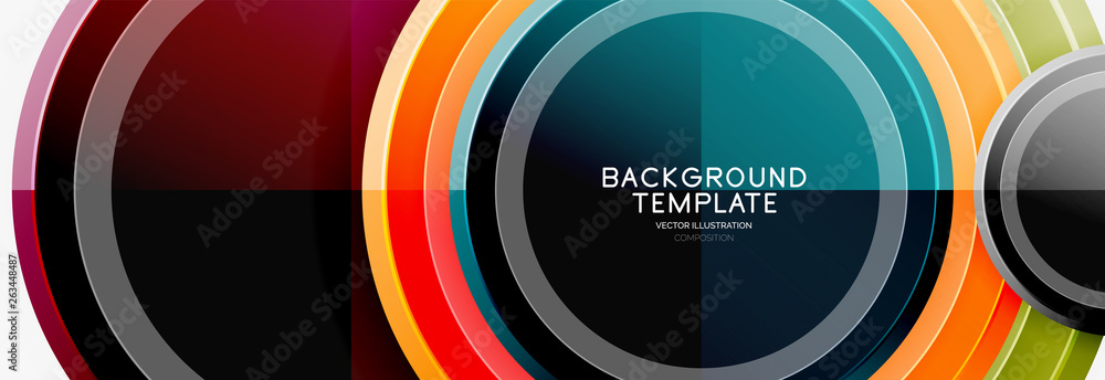 Colorful glossy circles background Colorful glossy circles background