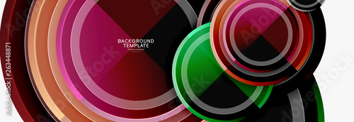 Colorful glossy circles background