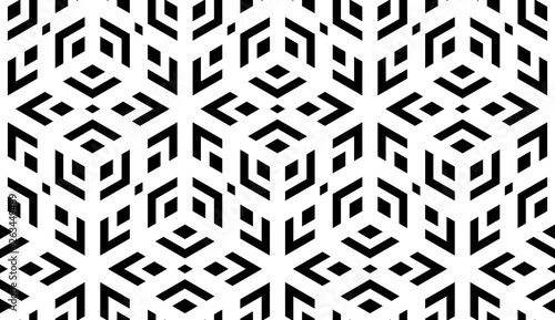 Abstract geometric pattern. A seamless vector background. White and black ornament. Graphic modern pattern. Simple lattice graphic design
