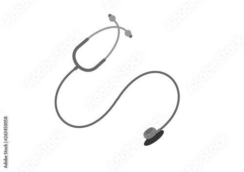 stethoscope on white background