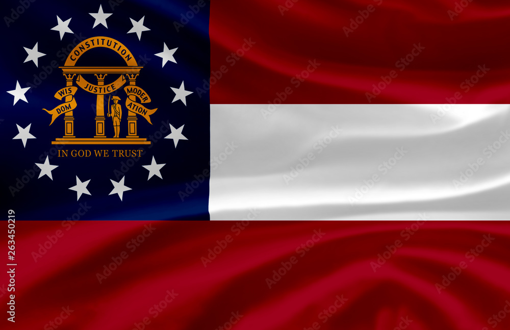 Georgia waving flag illustration.