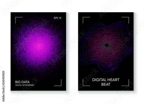 Big Data Artificial Intelligence Vector Background. Cyber Space Online Education Future Design. Big Data Techno Music Poster