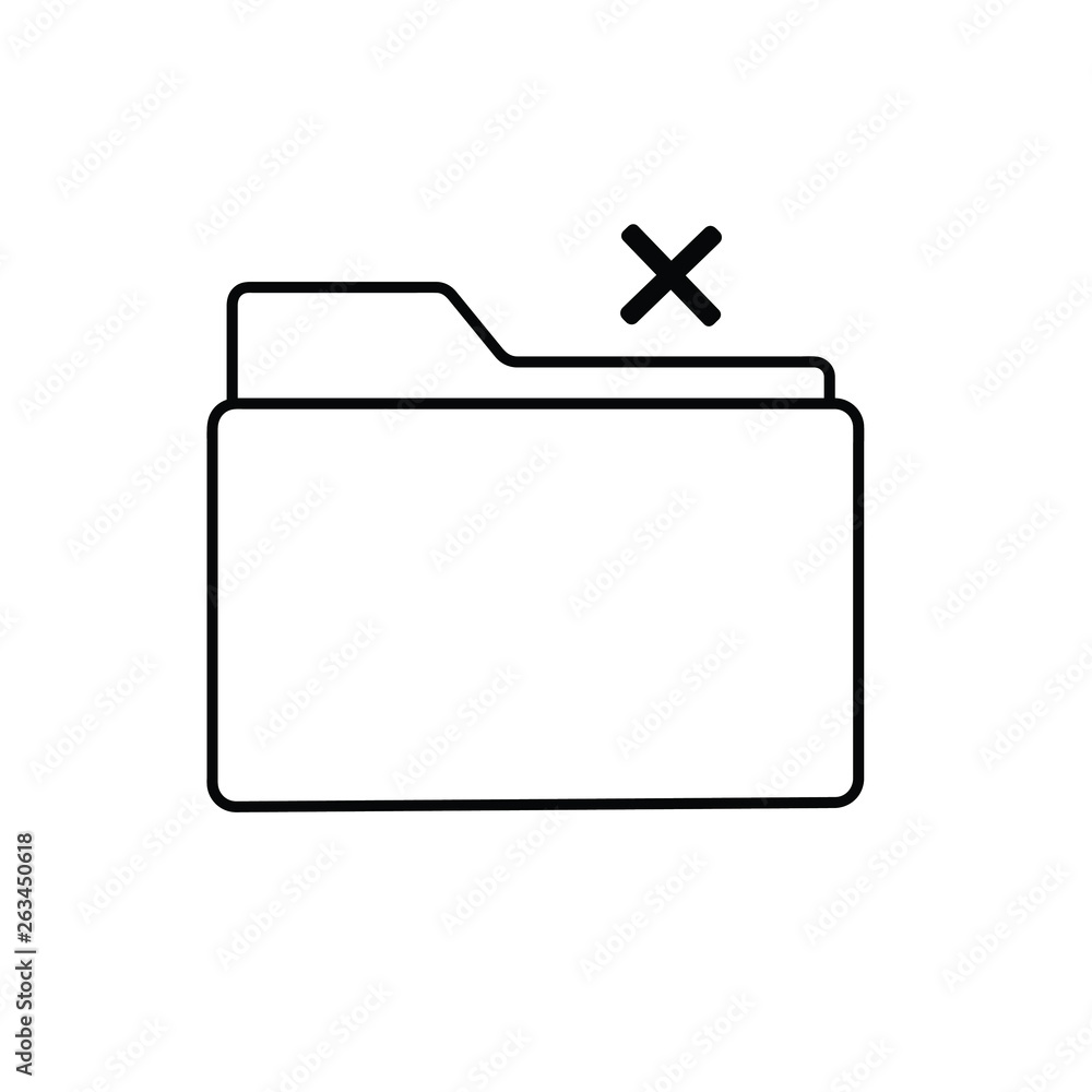cancel file folder line icon cancel file folder line icon