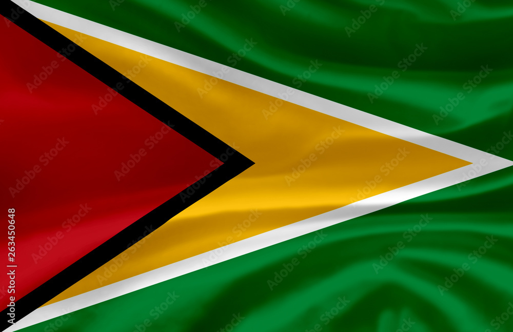 Guyana waving flag illustration. Guyana waving flag illustration.