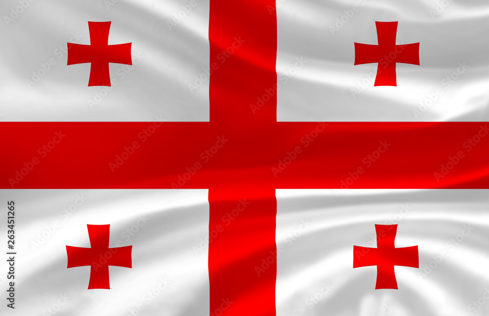 Georgia waving flag illustration. Georgia waving flag illustration.