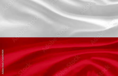 Poland waving flag illustration.