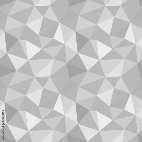 Fototapeta Naklejka Na Ścianę i Meble -  Polygonal abstract seamless pattern in gray colors.