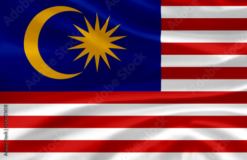 Malaysia waving flag illustration.