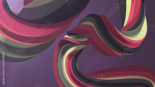 Soft colors 3D rendering curved marshmallow candy abstract shape illustration background new quality universal colorful joyful 4k stock image