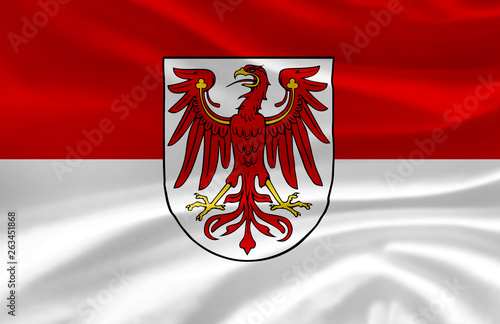 Brandenburg waving flag illustration. photo