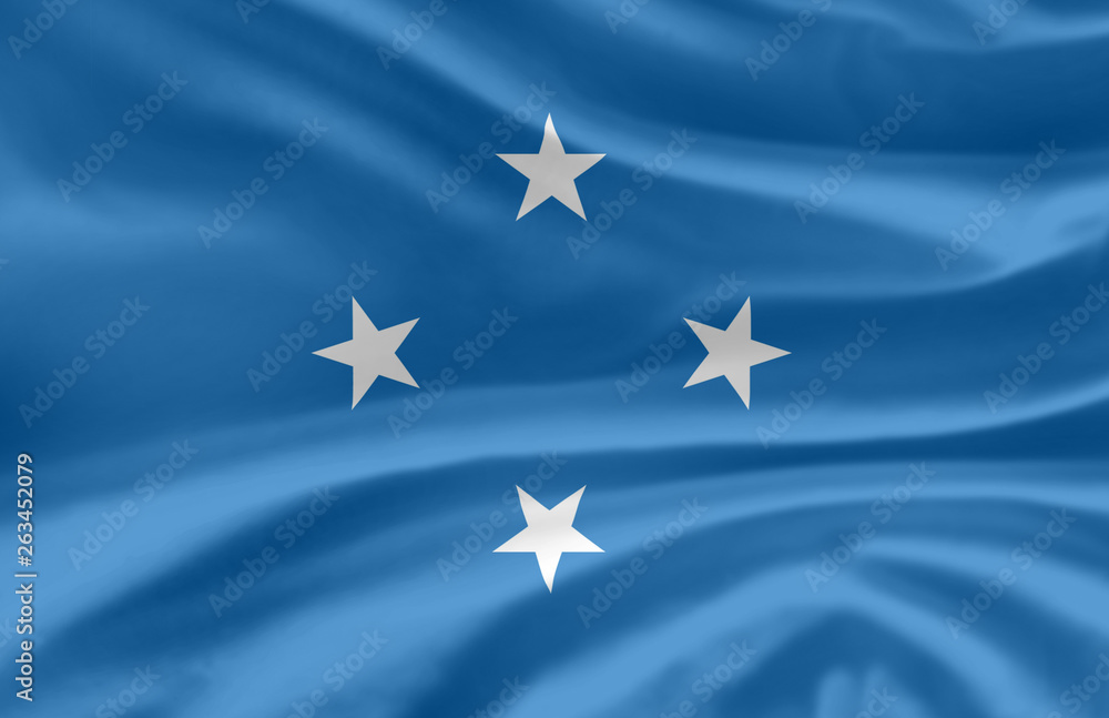 Micronesia waving flag illustration. Micronesia waving flag illustration.
