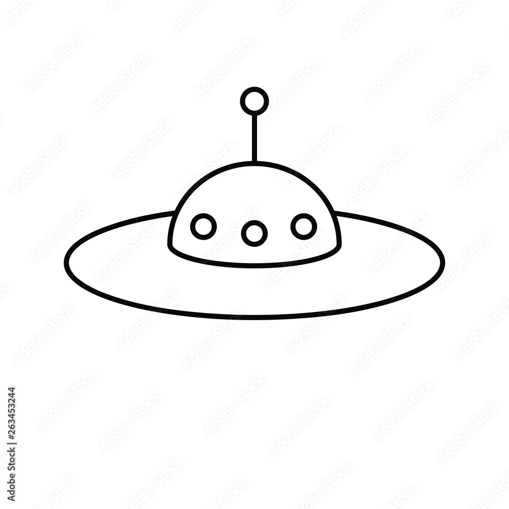 Fototapeta premium UFO icon vector