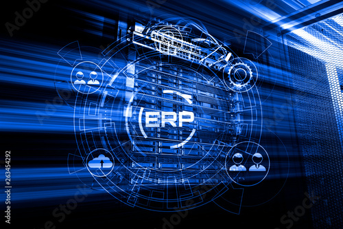 Enterprise Resource Planning ERP system management, motion 3d render