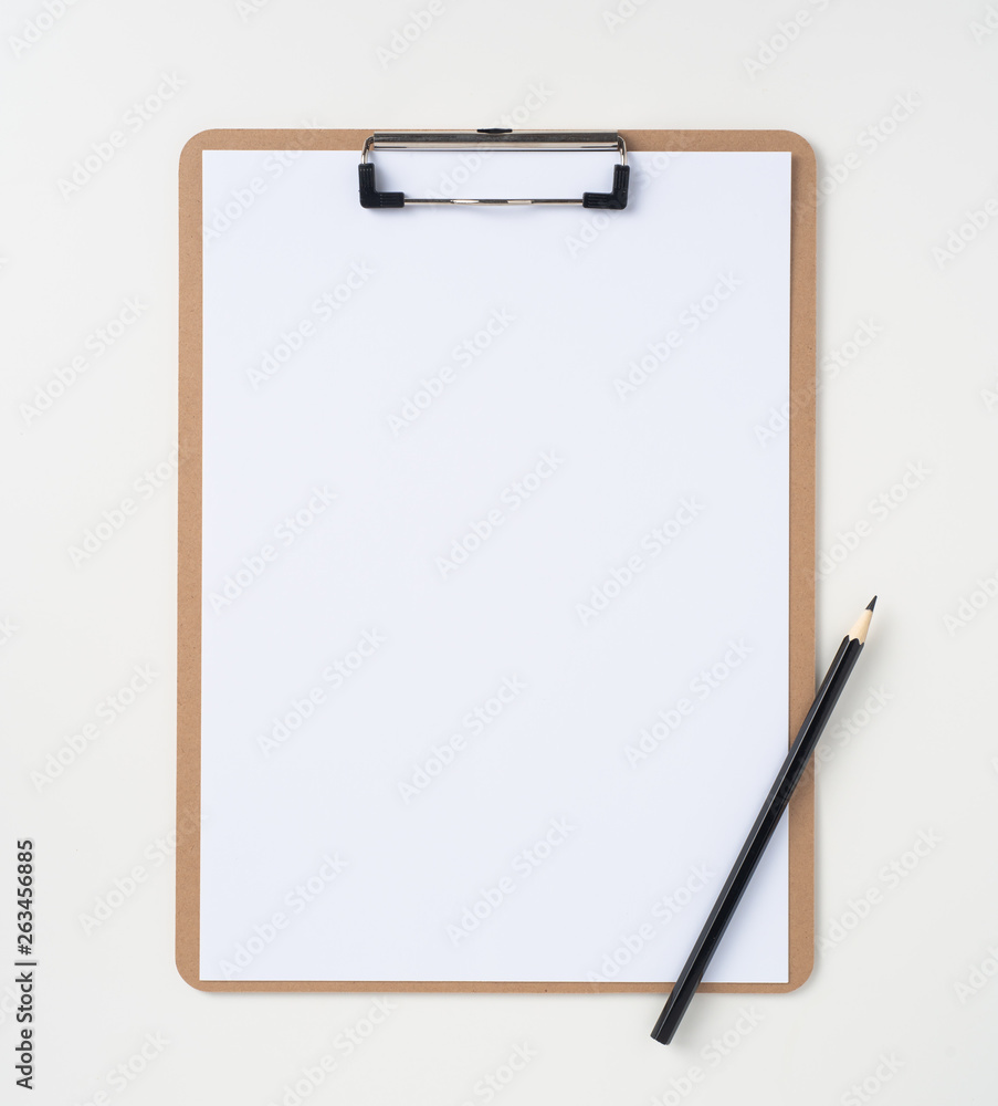 white paper on clipboard isolated on background white paper on clipboard isolated on background