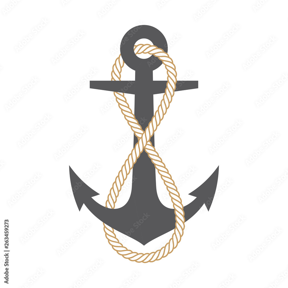 Infinity Symbol With Anchor And Rope